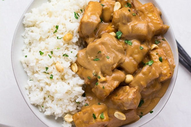 Peanut Bites With Coconut Rice