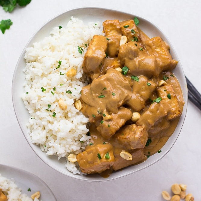 Peanut Bites With Coconut Rice